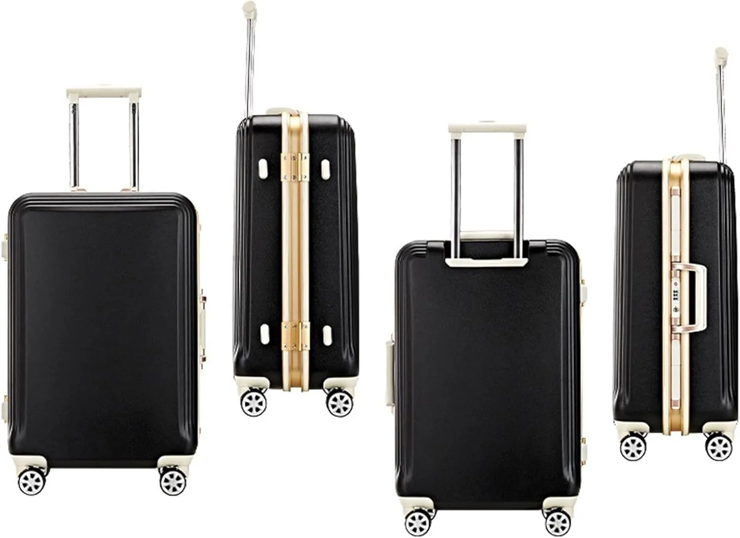 Luggage PC Hardshell Carry-On Luggage Double Spinner 8 Wheels Suitcase With TSA Lock Trolley Suitcase (Color : B, Size : 20in)