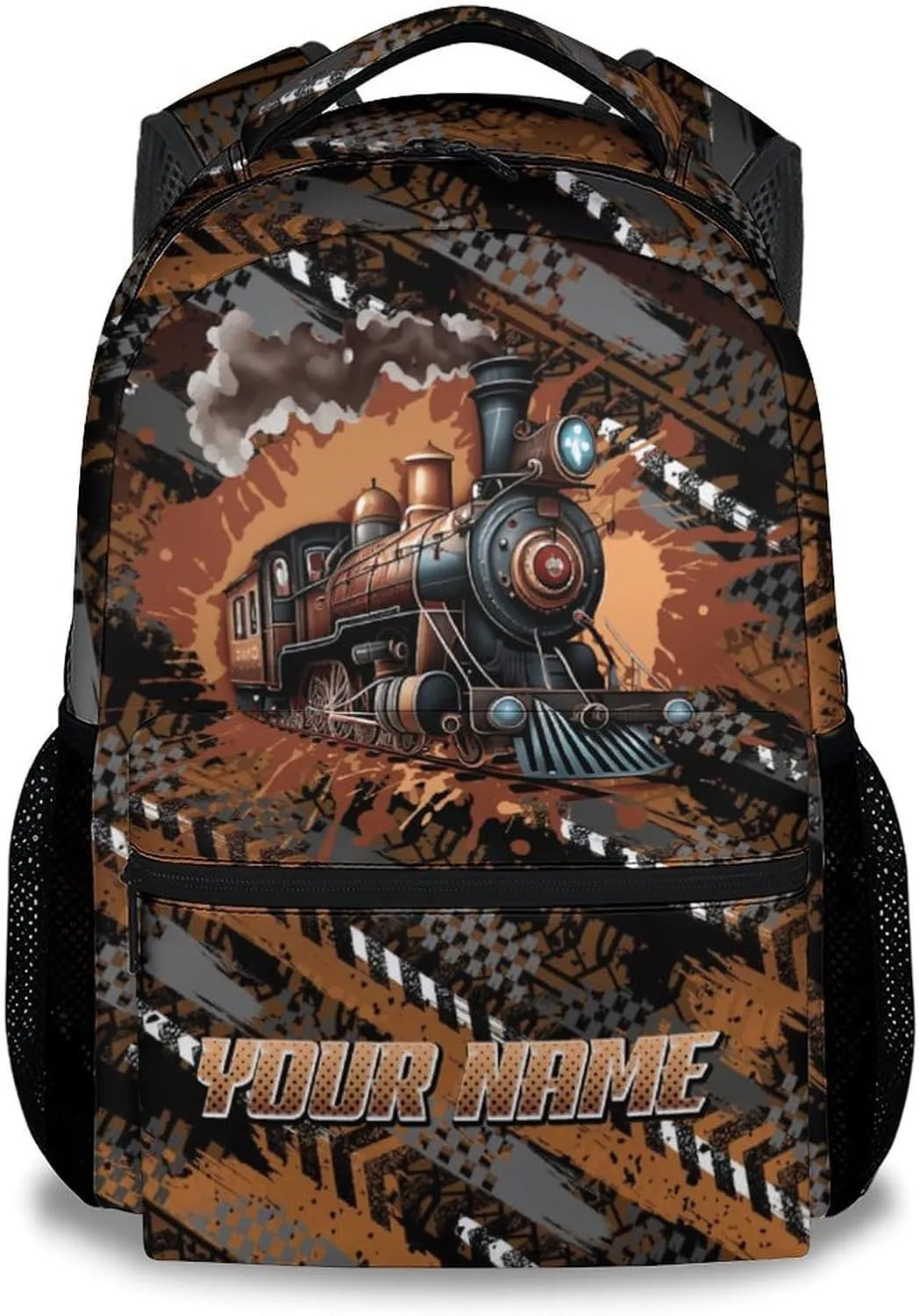 Mercuryelf School Backpack for Boys - 17 Inch Train Kid Backpack for School, Travel - Custom Cool Bookbag for Teens Kids