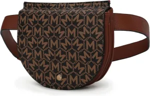 MKF Collection Signature Fanny Pack Bag, Vegan Leather Belt Bag Adjustable Strap Waist Bag by Mia K