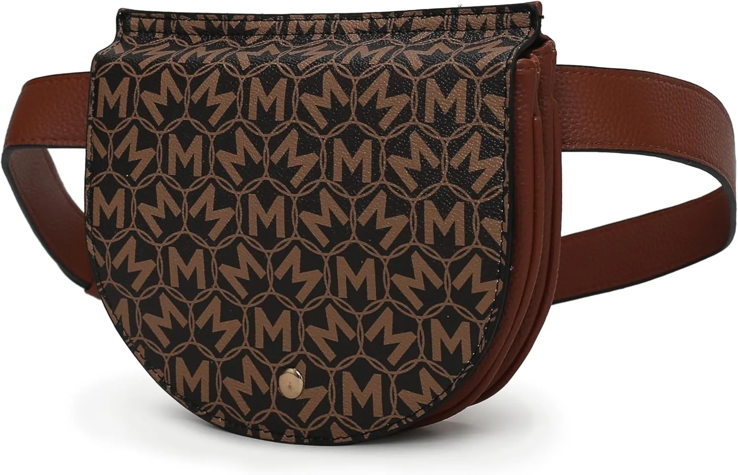 MKF Collection Signature Fanny Pack Bag, Vegan Leather Belt Bag Adjustable Strap Waist Bag by Mia K