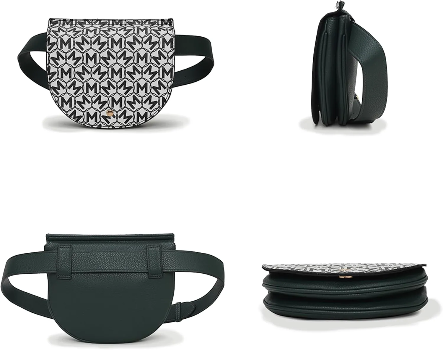 MKF Collection Signature Fanny Pack Bag, Vegan Leather Belt Bag Adjustable Strap Waist Bag by Mia K