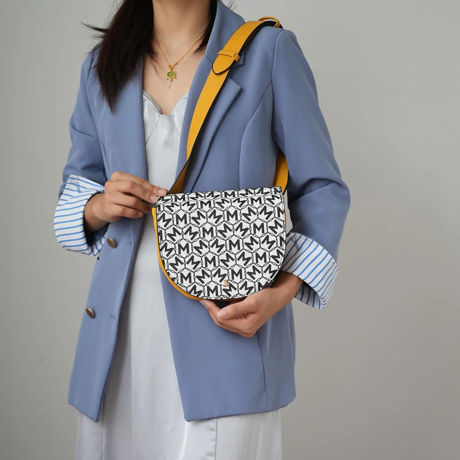 MKF Collection Signature Fanny Pack Bag, Vegan Leather Belt Bag Adjustable Strap Waist Bag by Mia K