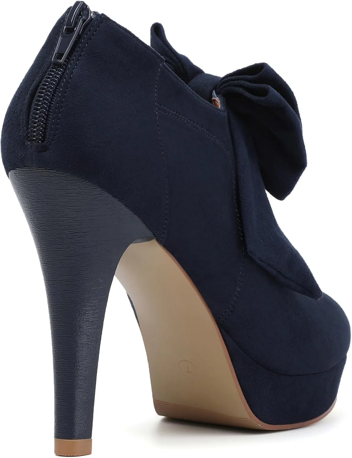 Mostrin Fashion Vintage Womens Small Bowtie Platform Pumps Ladies Sexy High Heeled Shoes