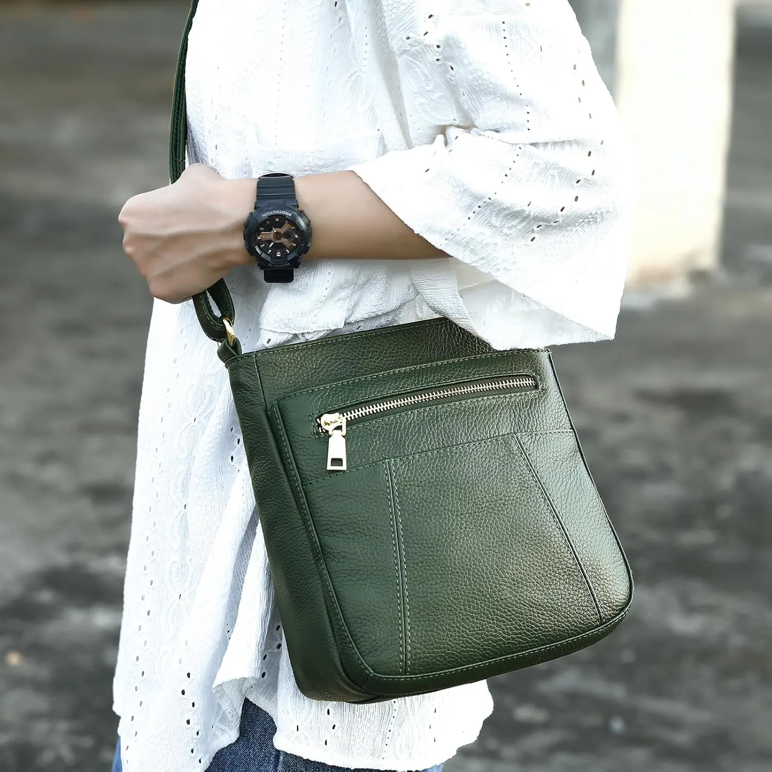 NIUCUNZH Genuine Leather Crossbody Bags Womens Lightweight Shoulder Purse ladies Small Hobo Handbag