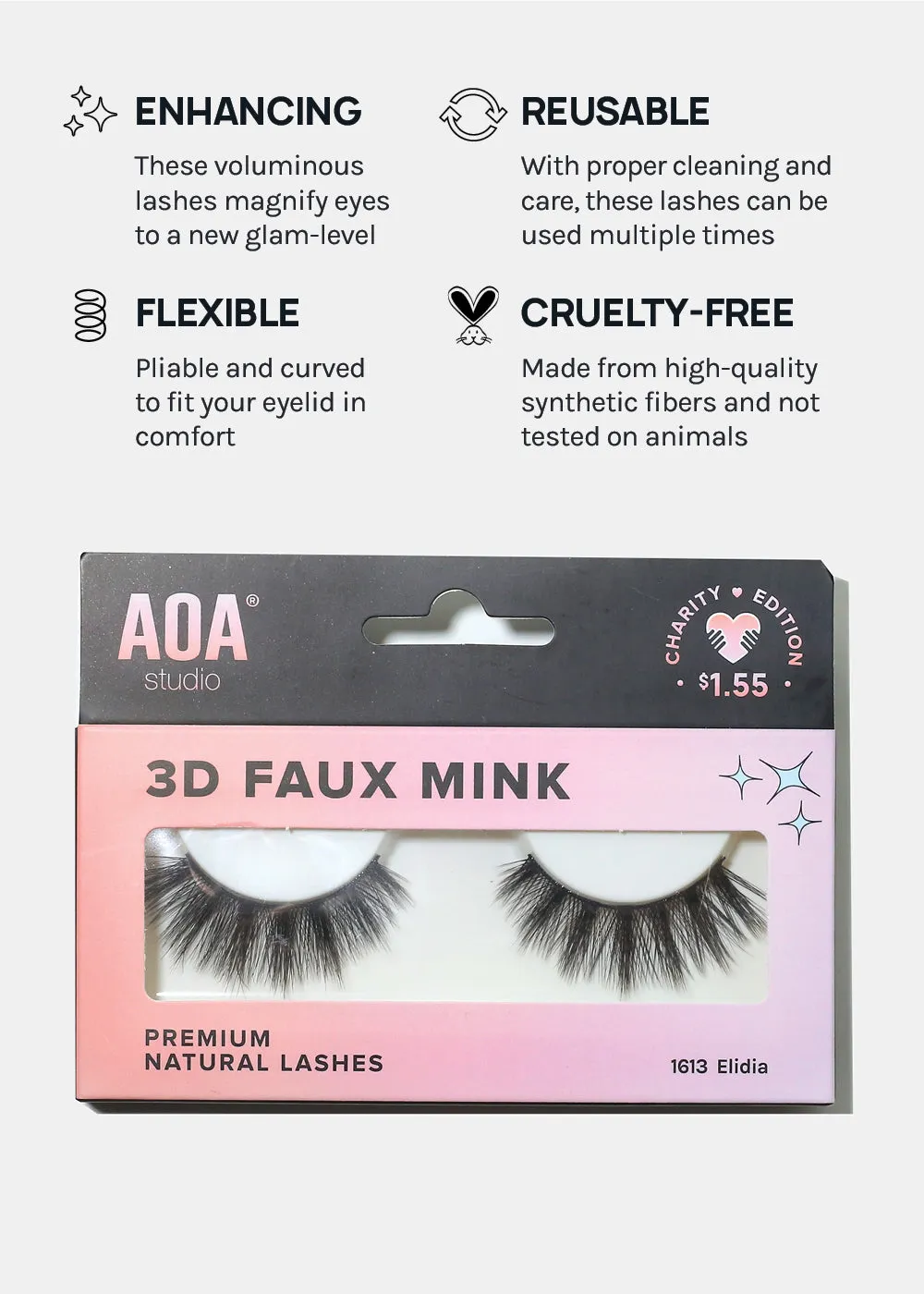 Paw Paw: 3D Faux Mink Lashes - Elidia 5-Pack