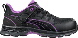 PUMA Women's Stepper Low Industrial Shoe, Black-Purple, 7.5