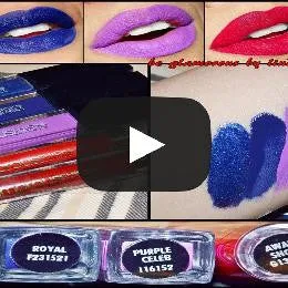 Purple Celeb - Waterproof, smudge proof,  transfer proof,  and 24 hour stay BLACK Matte Liquid lipstick