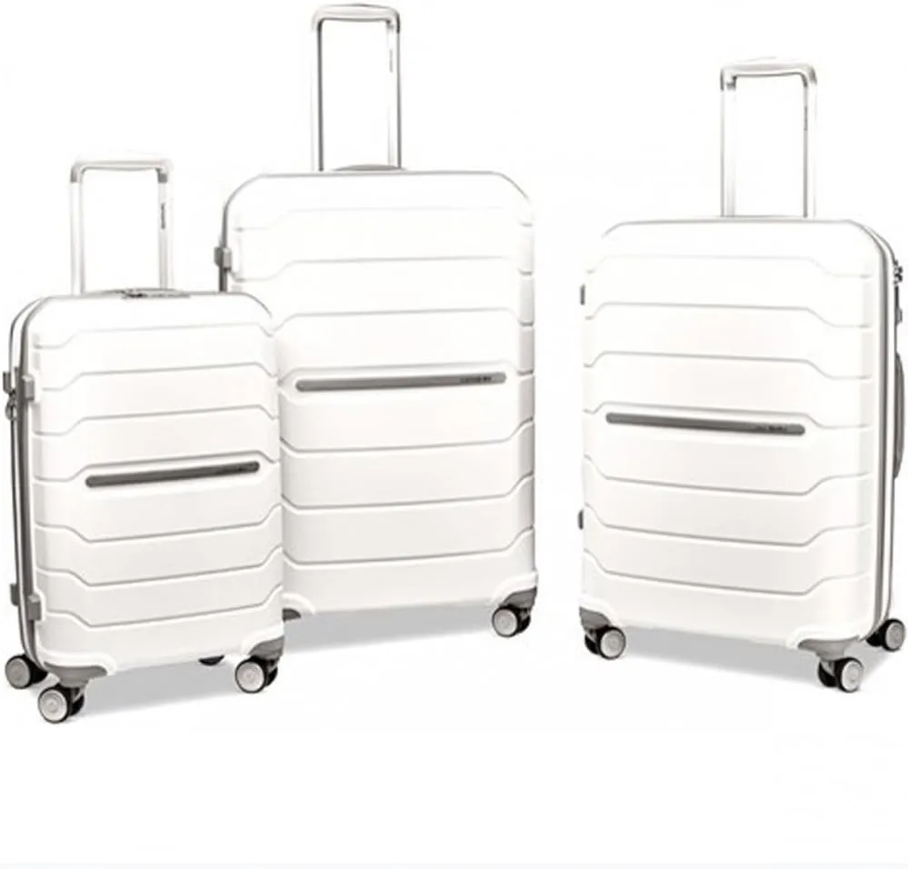 Samsonite Freeform 3 Piece Set 21|24|28 Inch Expandable Spinners (One Size, White)