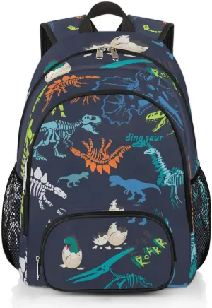 School Backpack for Boys Kids Dinosaur Backpacks Cool Dinosaur Book Bags for Teens Boy College Bookbag Travel Schoolbag Age 6-12 18 Inch