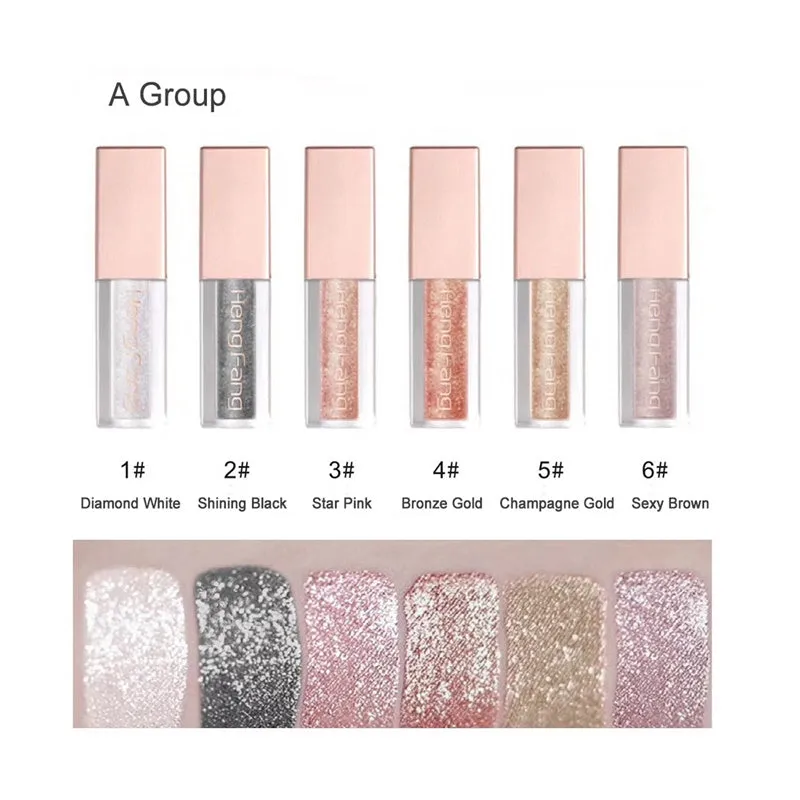 Shimmer Metal Glitter Liquid Eyeshadow Waterproof Easy to Wear