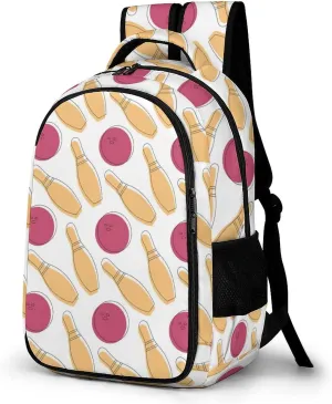 Skittles And Bowling Balls Large Travel Backpack Bags Daypack Laptop Work Computer Hiking Back Packs with Multiple Pockets