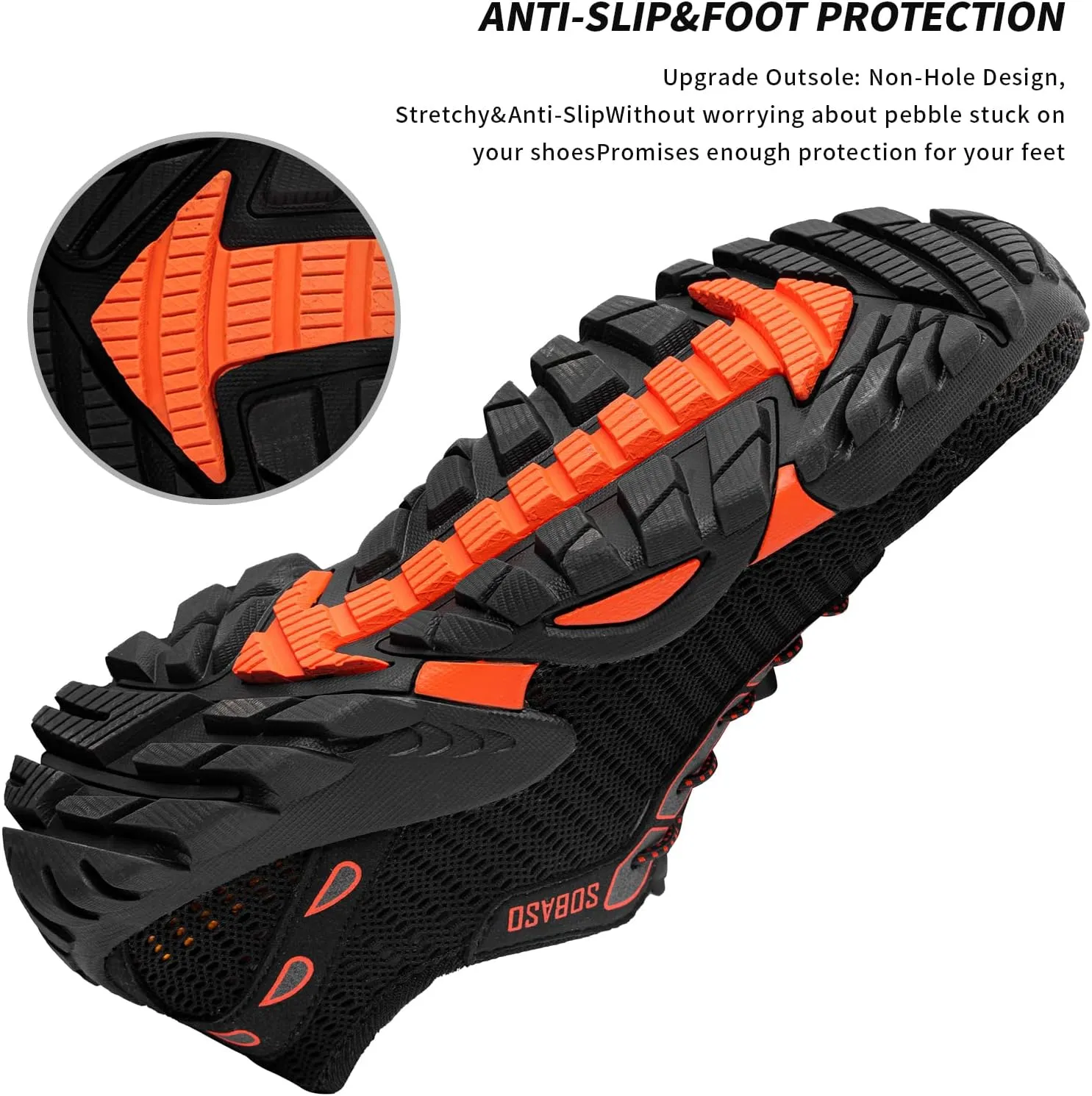 SOBASO Water Shoes Women Men Quick Drying Swim Beach Aqua Shoes for Water Sport Diving Hiking Sailing Travel