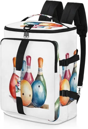 Sport Bowling Ball Gym Bags for Men Women Sports Backpack with Shoe Compartment 3-in-1 Tactical Duffle Bag for Overnight Weekender Travel