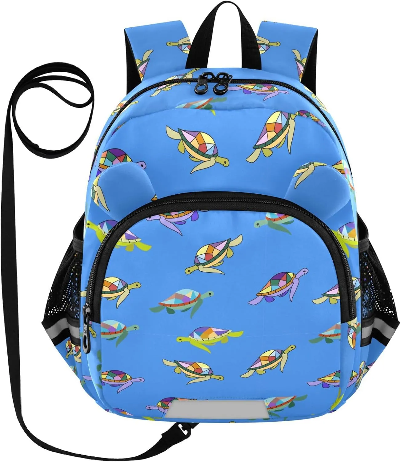 Toddler Backpack for Girls Boys Blue Colorful Turtle Kids Small Backpacks Mini Preschool Kindergarten Travel Backpack Book Bags, 3-6 Years