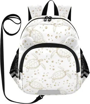 Toddler Backpack for Girls Boys Bubbles Sea Turtle Kids Small Backpacks Mini School Backpack Book Bags Kindergarten Bag, 3-6 Years