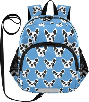 Toddler Backpack for Girls Boys Cartoon Dogs Blue Kids Small Backpacks Mini School Backpack Book Bags Kindergarten Bag, 3-6 Years