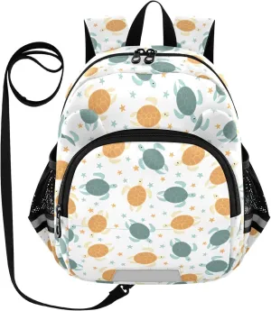 Toddler Backpack for Girls Boys Colorful Stars Turtle Kids Small Backpacks Mini School Backpack Book Bags Kindergarten Bag, 3-6 Years