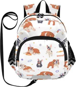 Toddler Backpack for Girls Boys Cute Dogs Woof Kids Small Backpacks Mini School Backpack Book Bags Kindergarten Bag, 3-6 Years