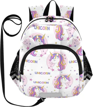 Toddler Backpack for Girls Boys Cute Unicorn Stars Kids Small Backpacks Mini School Backpack Book Bags Kindergarten Bag, 3-6 Years
