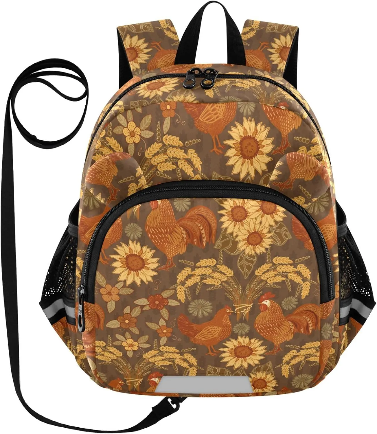 Toddler Backpack for Girls Boys Farm Chickens Flowers Kids Small Backpacks Mini School Backpack Book Bags Kindergarten Bag, 3-6 Years