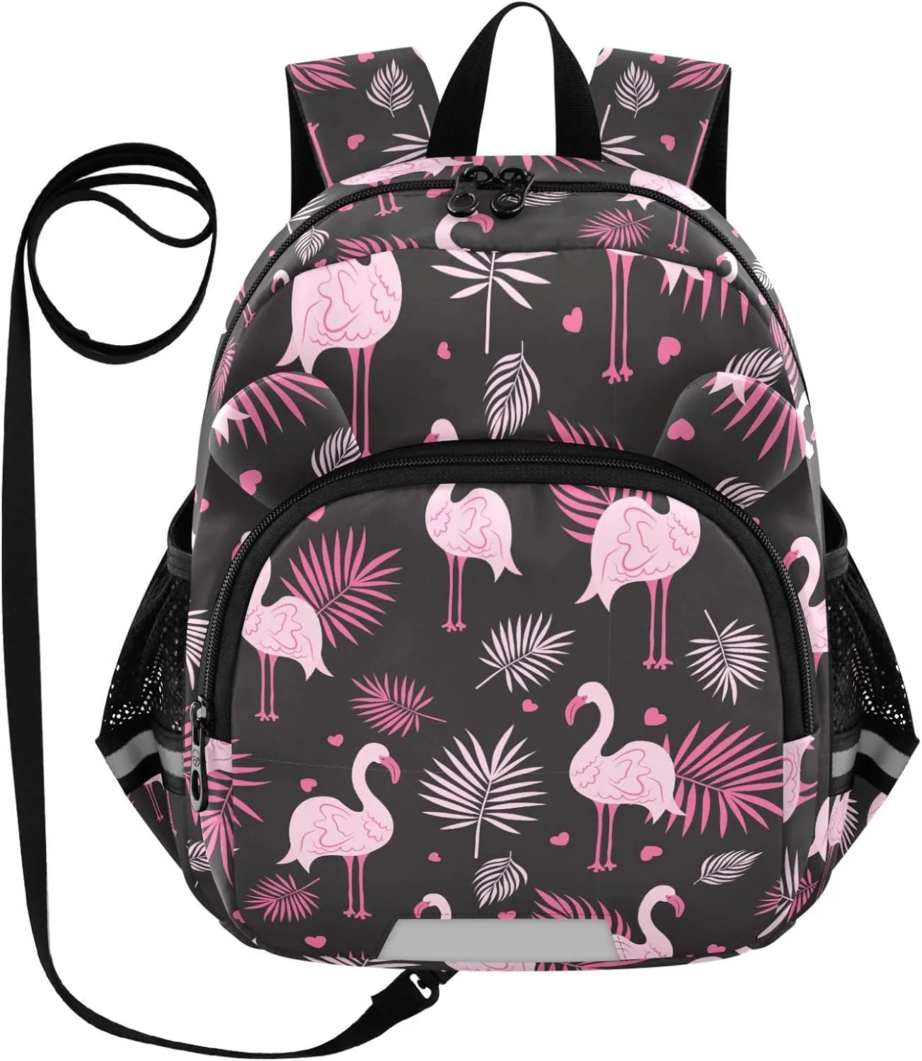 Toddler Backpack for Girls Boys Flamingo Palm Leaves Kids Small Backpacks Mini Preschool Kindergarten Travel Backpack Book Bags, 3-6 Years