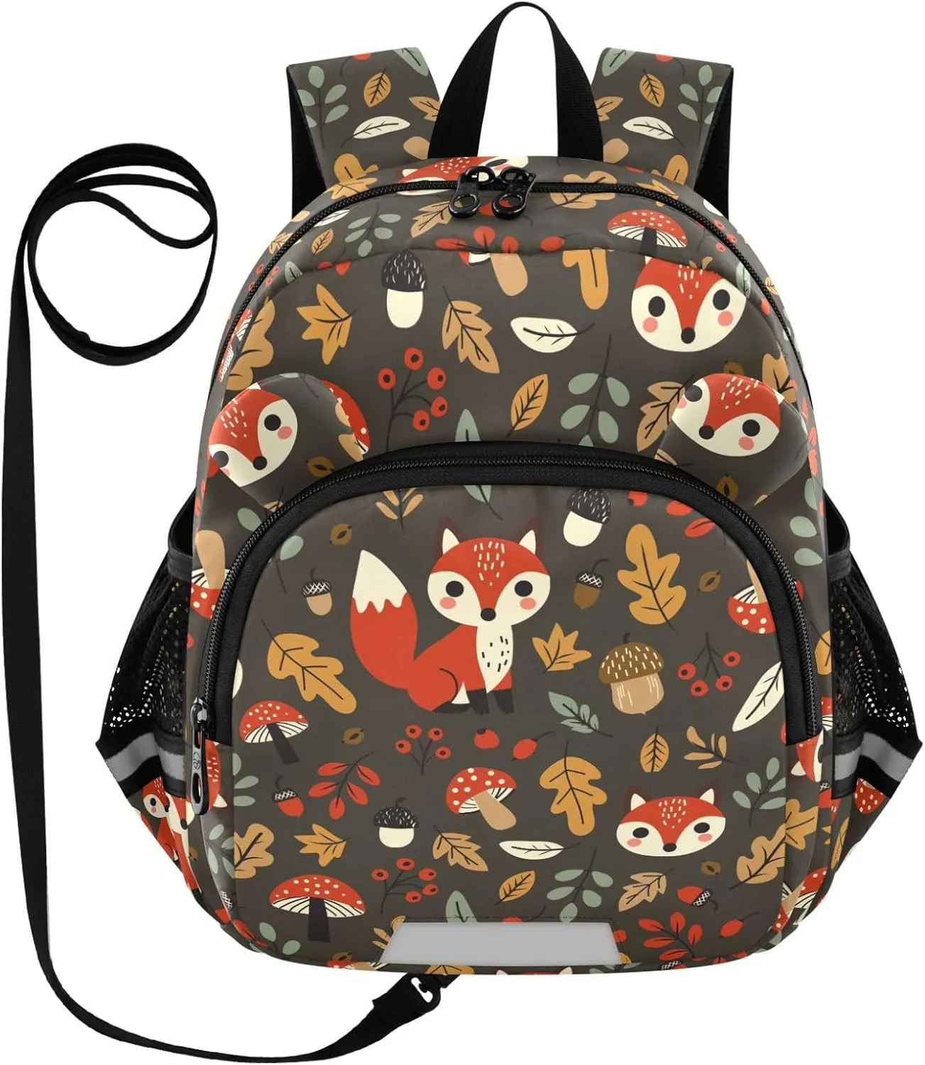 Toddler Backpack for Girls Boys Fox Fall Dark Brown Kids Small Backpacks Mini School Backpack Book Bags Kindergarten Bag, 3-6 Years