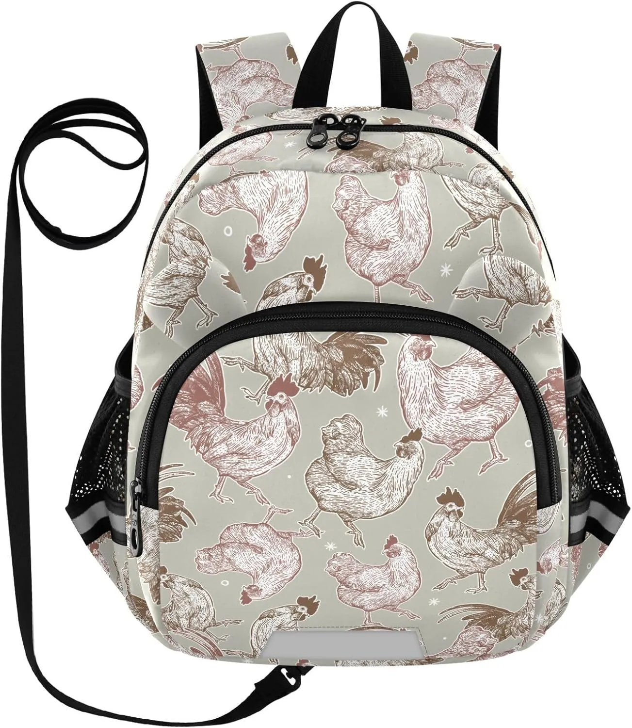 Toddler Backpack for Girls Boys Hand Drawn Chicken Kids Small Backpacks Mini Preschool Kindergarten Travel Backpack Book Bags, 3-6 Years