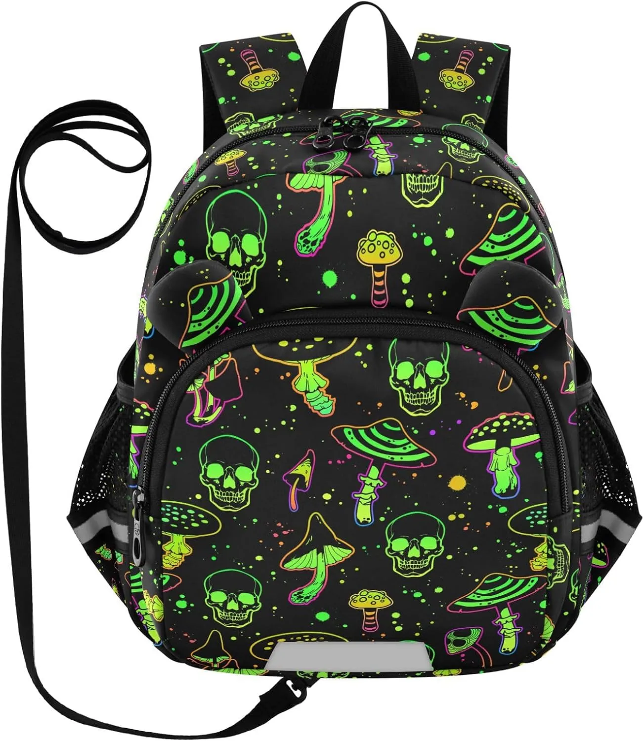 Toddler Backpack for Girls Boys Mushroom Skull Kids Small Backpacks Mini School Backpack Book Bags Kindergarten Bag, 3-6 Years