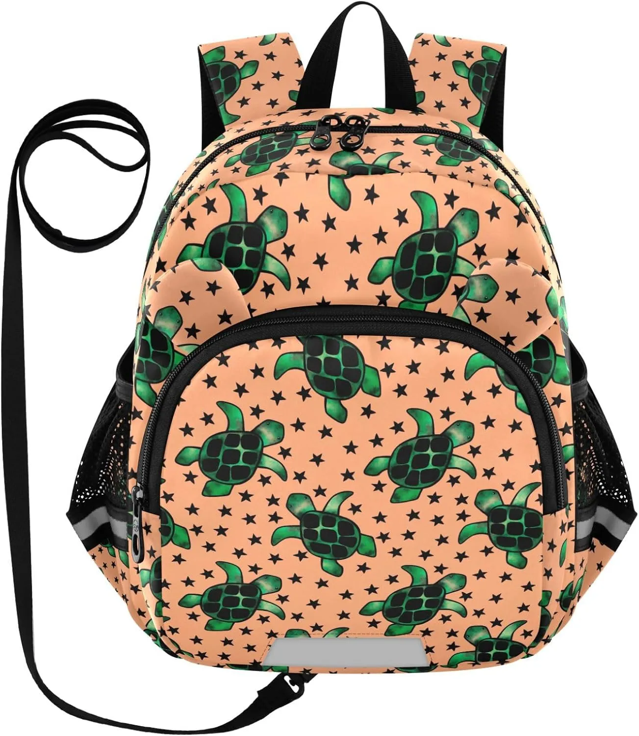 Toddler Backpack for Girls Boys Orange Star Turtle Kids Small Backpacks Mini Preschool Kindergarten Travel Backpack Book Bags, 3-6 Years
