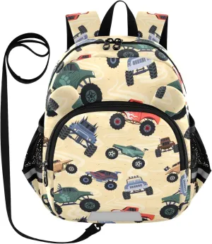 Toddler Backpack for Girls Boys Paw Cool Truck Kids Small Backpacks Mini Preschool Kindergarten Travel Backpack Book Bags, 3-6 Years