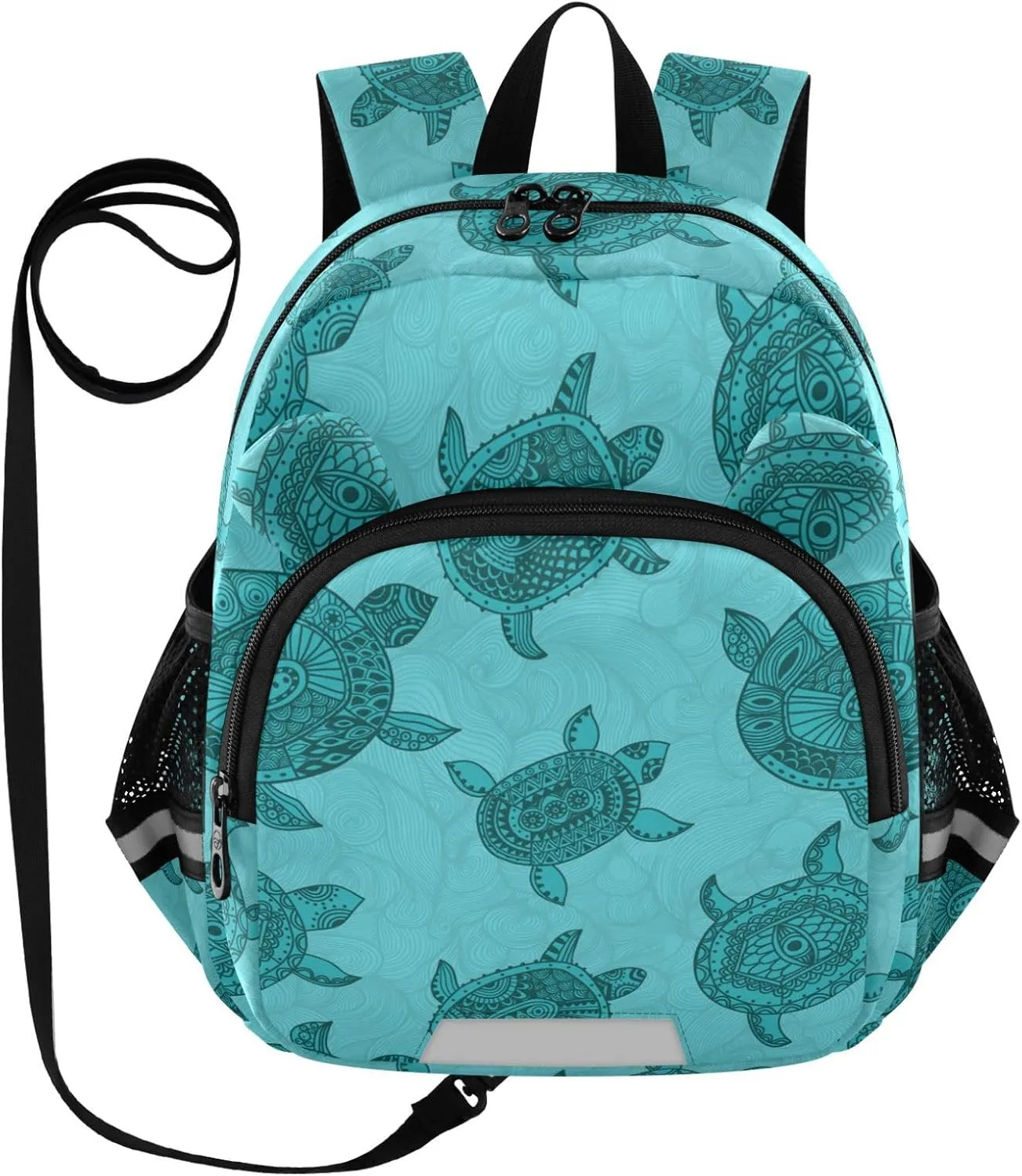 Toddler Backpack for Girls Boys Turtle Wave Teal Kids Small Backpacks Mini Preschool Kindergarten Travel Backpack Book Bags, 3-6 Years