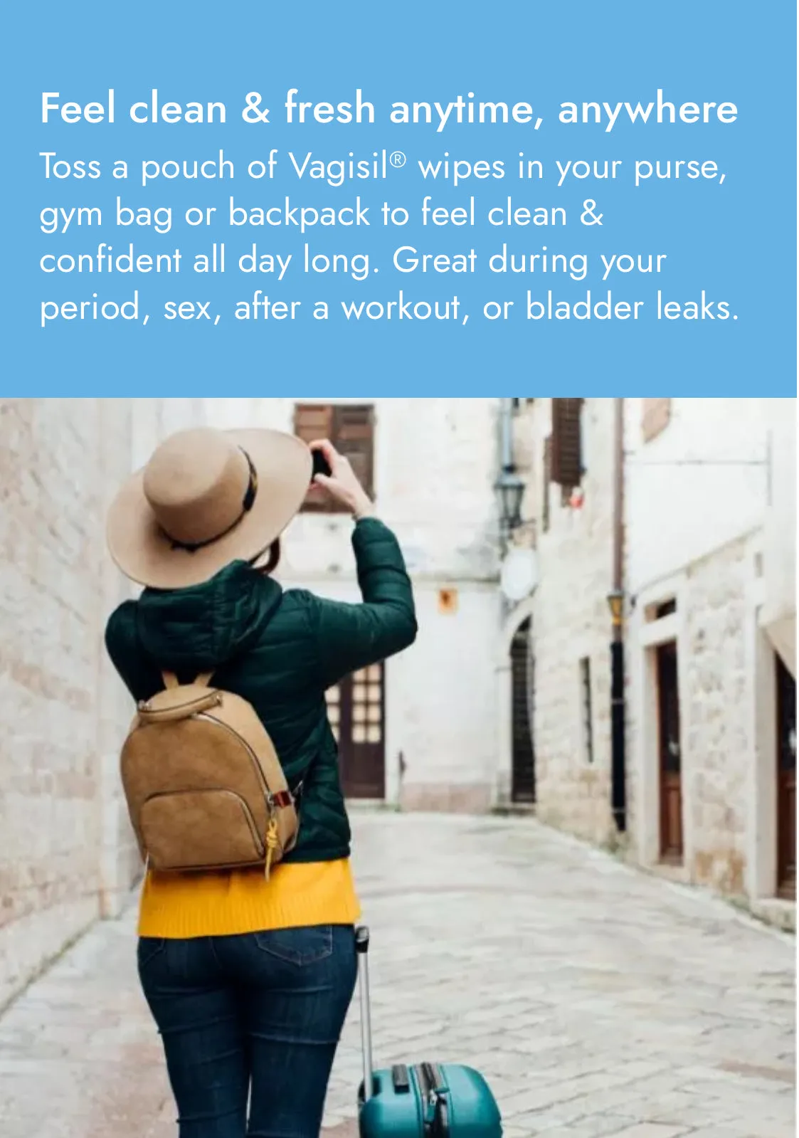 VAGISIL Odor block daily refreshing wipes مناديل منعشة يومية من فاجيسيل