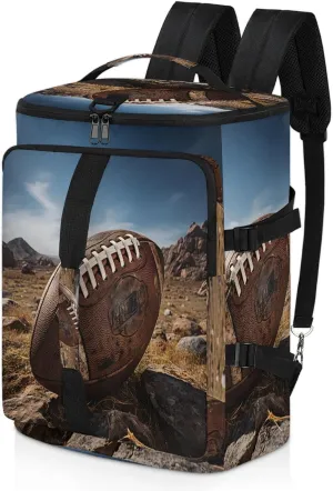 Vintage American Football Gym Bags for Men Women Sports Backpack with Shoe Compartment 3-in-1 Tactical Duffle Bag for Overnight Weekender Travel