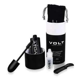 VOLT Grooming Instant Beard Color - Waterproof Quick Drying Brush on Color for Beards and Mustaches, Ash (Gray/Brown)