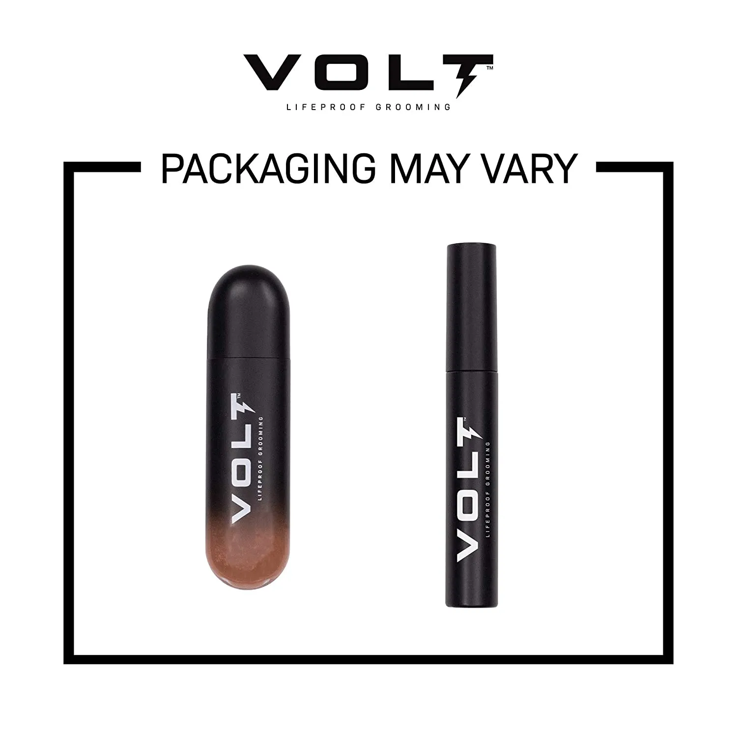 VOLT Grooming Instant Beard Color - Waterproof Quick Drying Brush on Color for Beards and Mustaches, Ash (Gray/Brown)