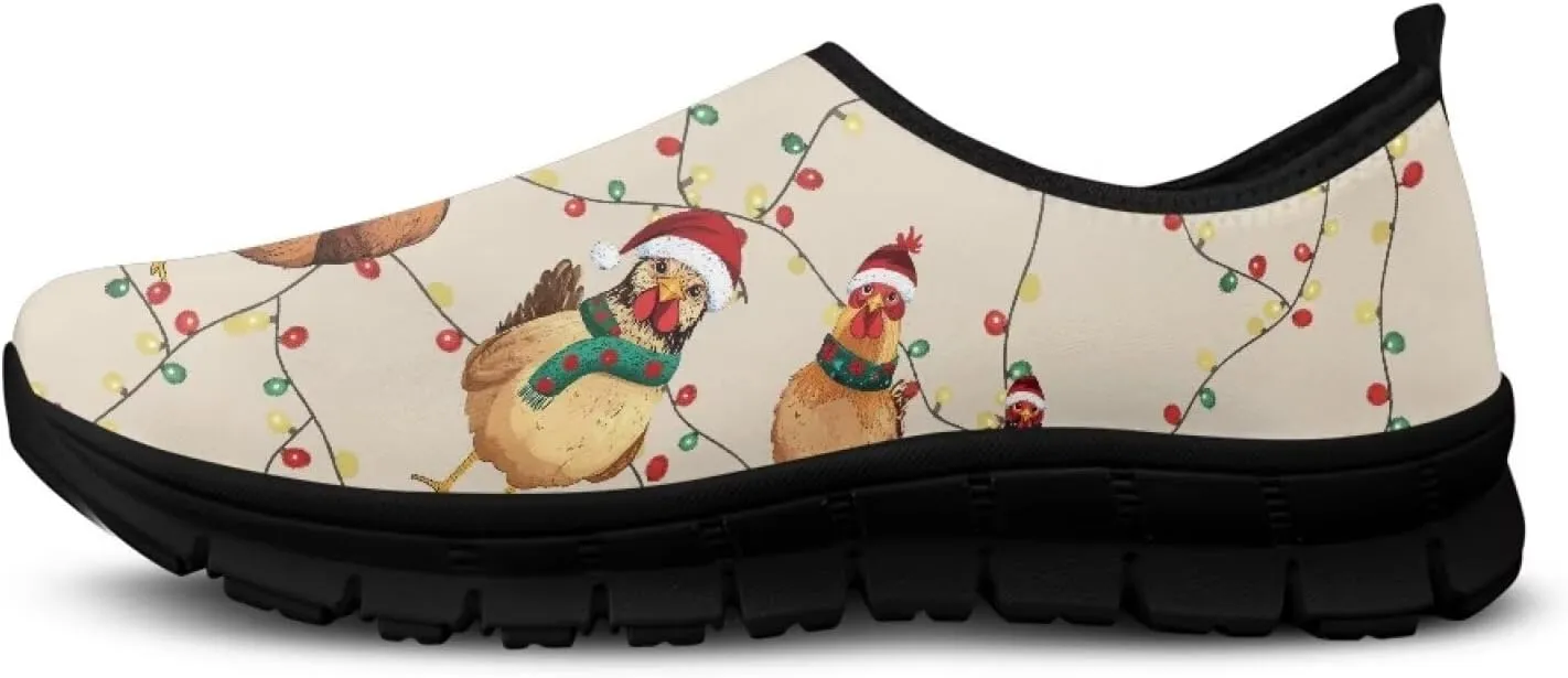 Women's Fashion Sneakers Slip On Walking Loafers Travel ShoesBlack Sole