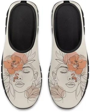 Women's Fashion Sneakers Slip On Walking Loafers Travel ShoesBlack Sole